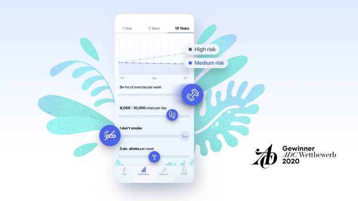 Detailed view of the app with various information