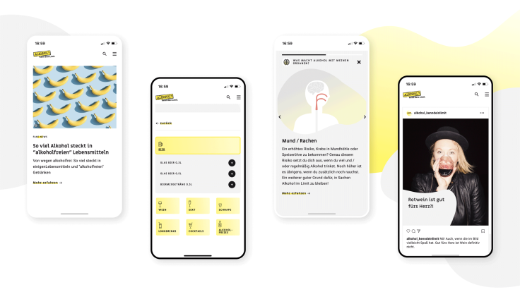 Multiple mobile displays of the campaign website