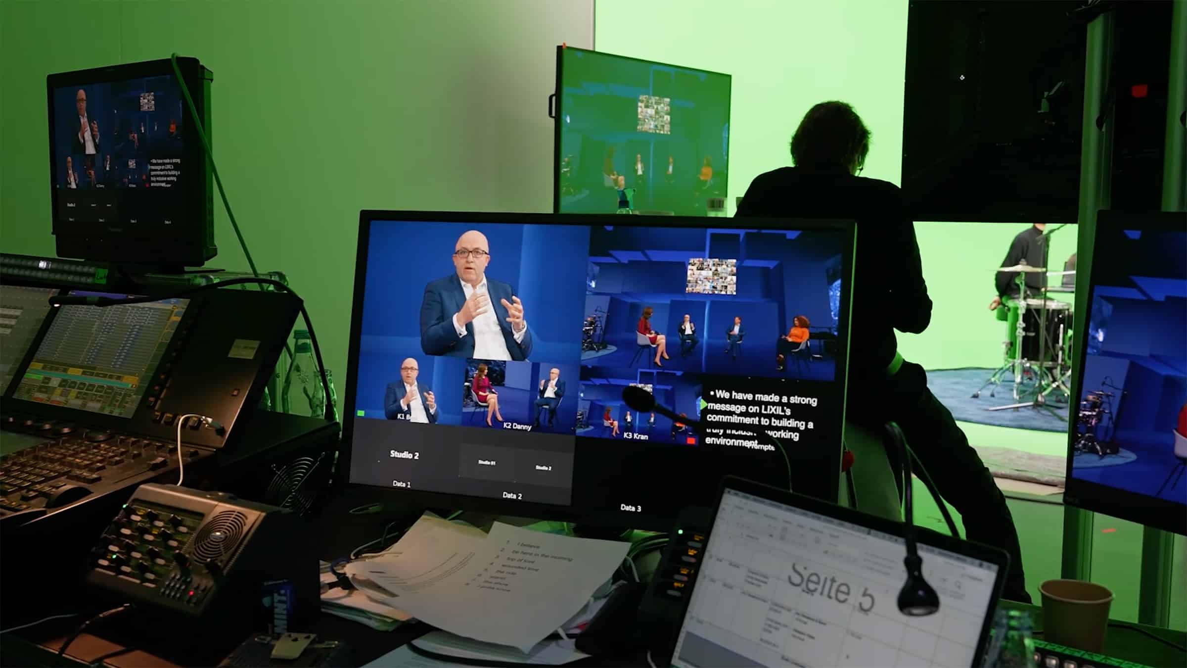 Blick auf einen Screen