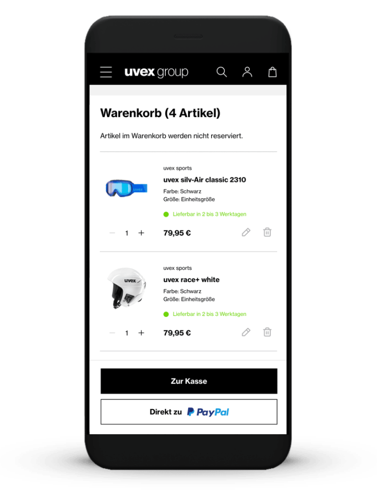  Website auf einem Smartphone