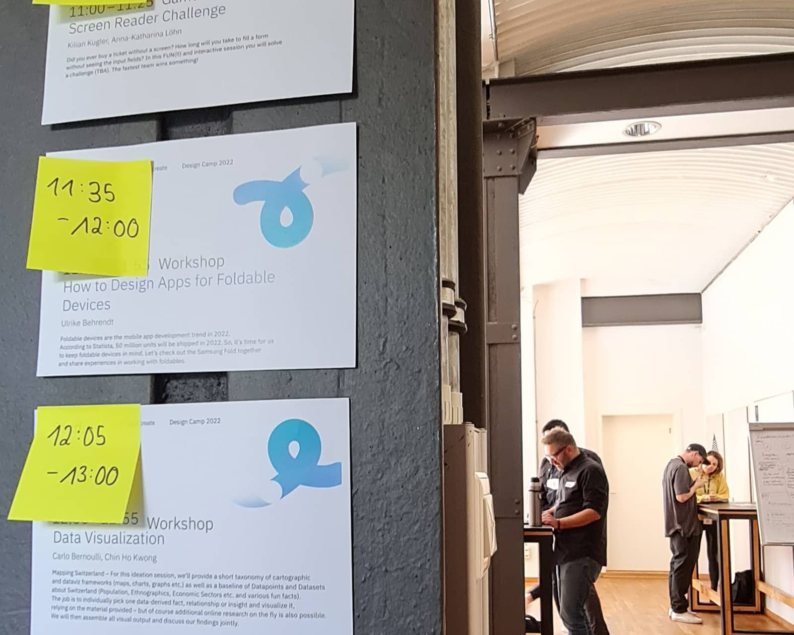 Workshopplan des Design Camps