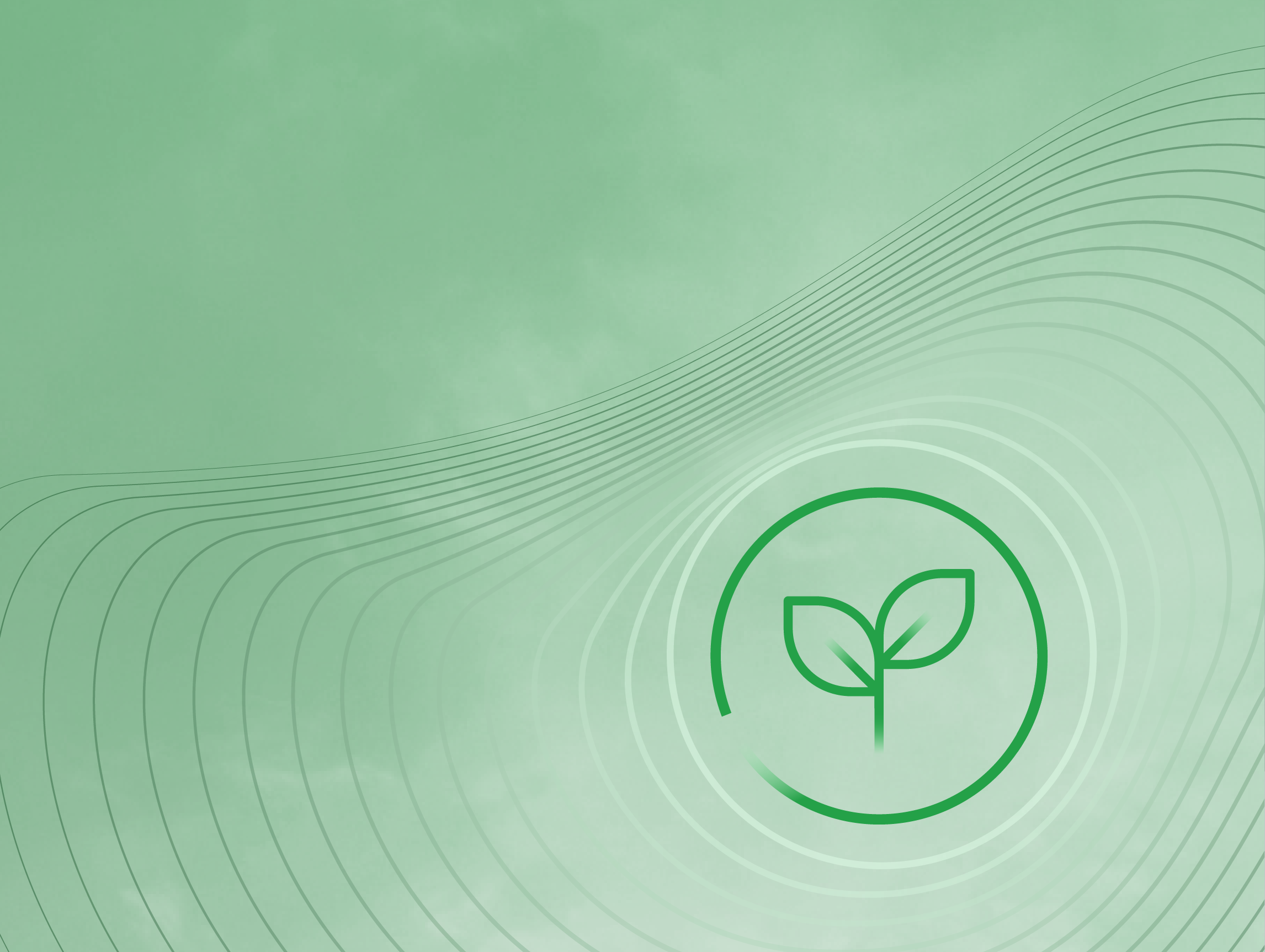 Plant showcased against a green background symbolizing Sustainability.
